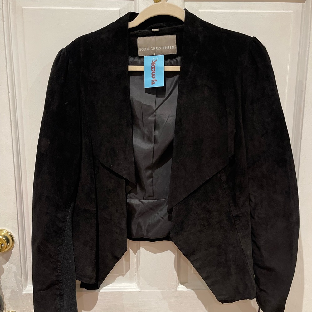 BOD & CHRISTENSEN NWT XL suede leather jacket